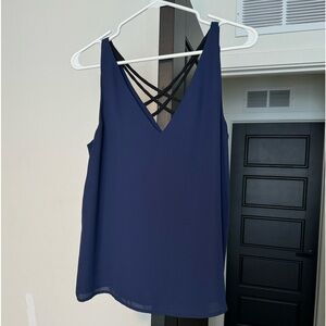 Express Navy Blue Tank Top Blouse